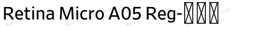 Retina Micro A05 Reg字体转换
